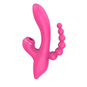 Vibrador de Ponto G e Clitóris com Pulsação - 3 em 1